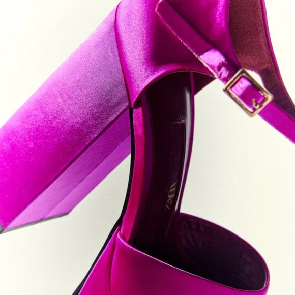 Zara Fuchsia Platform Heels - Picture 5 of 6